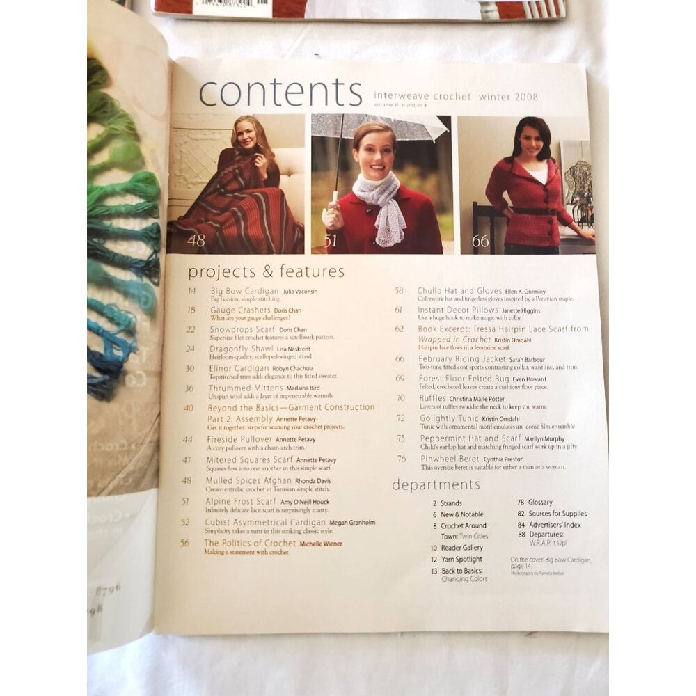 Interweave Crochet 2008 Magazine 4 Complete Spring Winter Summer Fall Projects - Picture 5 of 7